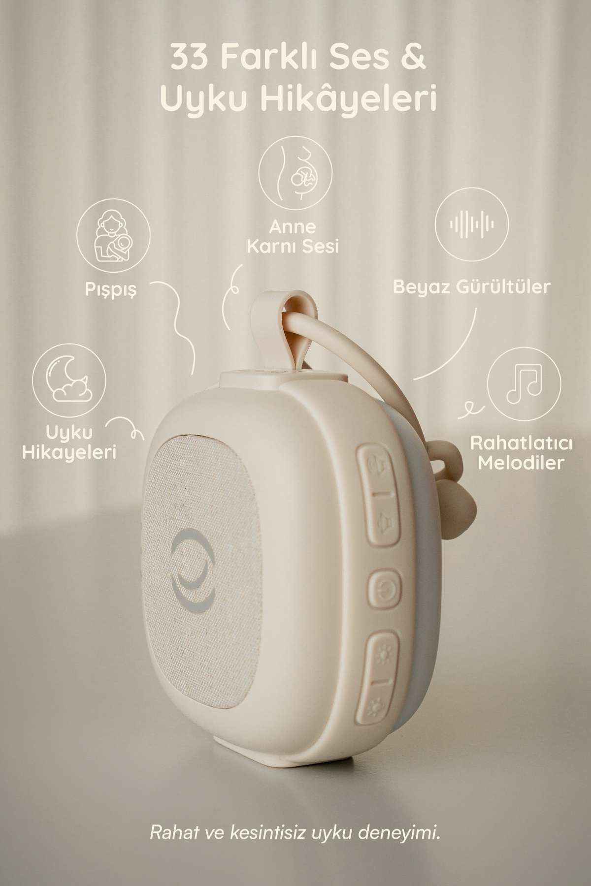 33 sesli beyaz gürültü cihazı