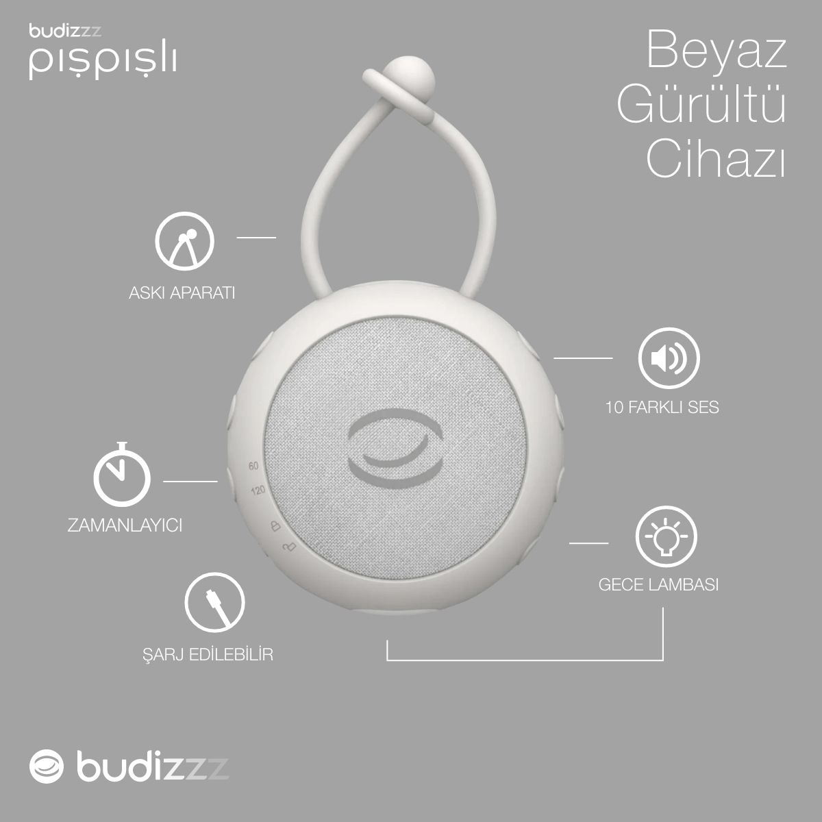 budizzz beyaz gürültü cihazı