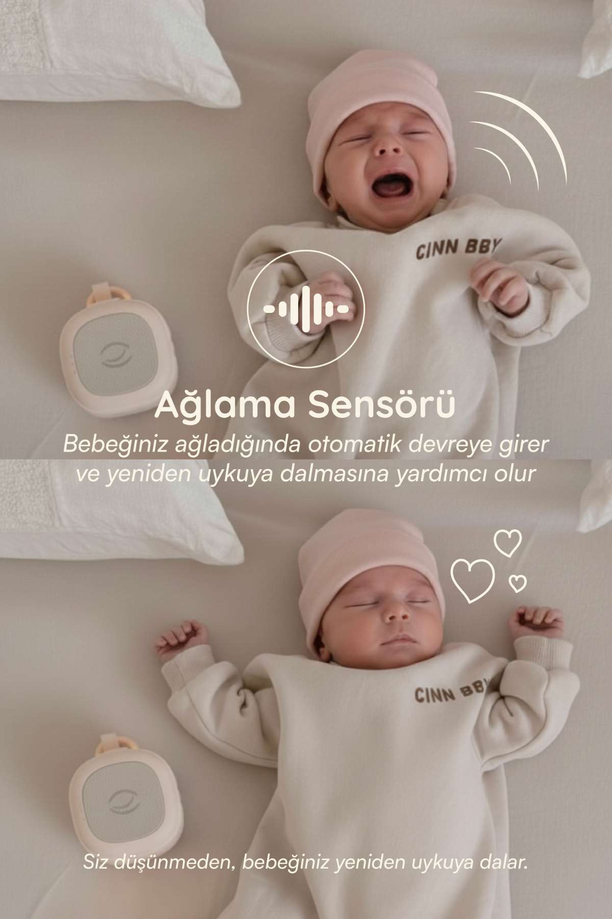 ses sensörlü beyaz gürültü cihazı